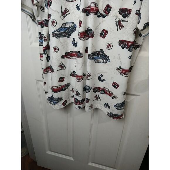 Michael Austin Men XL Polo Pullover Short Sleeve Classic Cars Polo Shirt - Picture 7 of 8